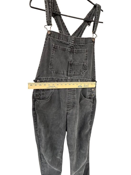We The Free Baggy Boyfriend Denim Overalls Womens Medium Cross Back 100% Cotton - Picture 8 of 9